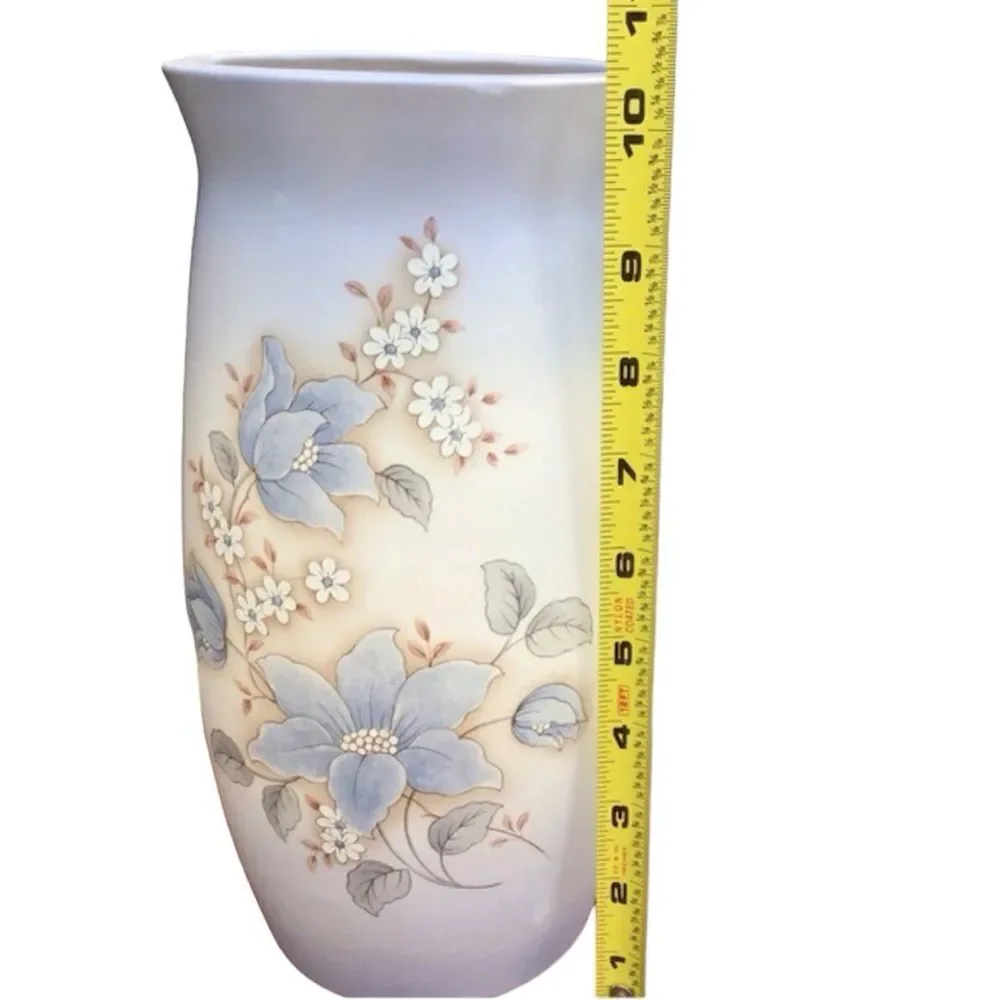 Kathy Norris Signed Floral Pottery Vase